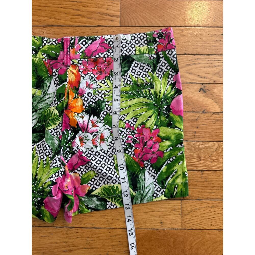 Cynthia Rowley Tropical Floral Shorts Womens Size 8 High Waist Resort Vacation - Picture 5 of 5
